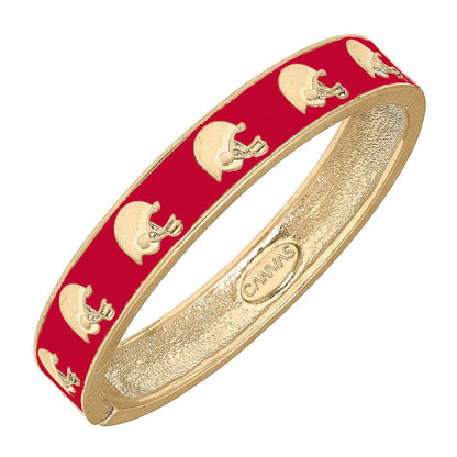 CANVAS Game Day Enamel Football Helmet Hinge Bangle | CeCe's Home & Gifts