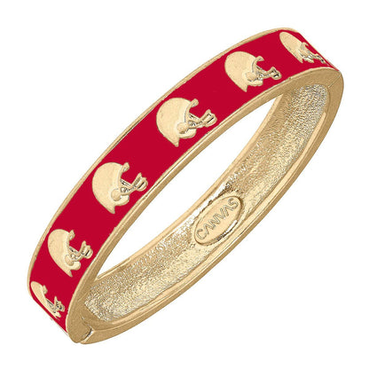 Canvas Style Game Day Enamel Football Helmet Hinge Bangle | Canvas Style | CeCe's Home & Gifts