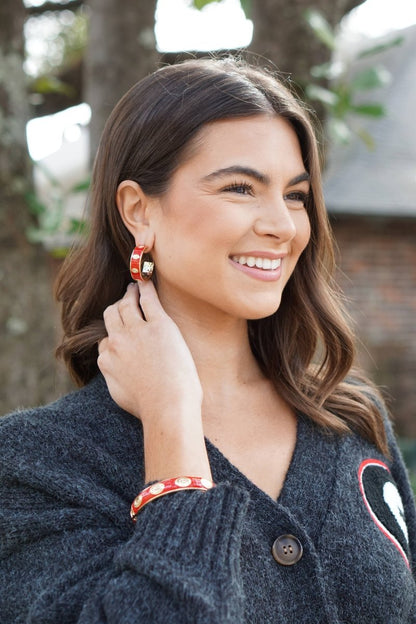Canvas Style Georgia Bulldogs Sculpted Enamel Hinge Bangle | Canvas Style | CeCe's Home & Gifts