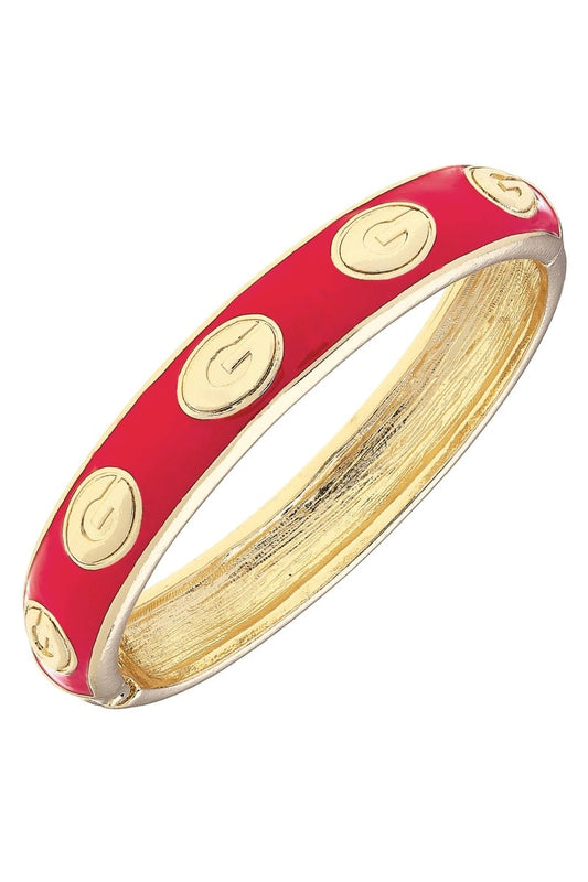 Canvas Style Georgia Bulldogs Sculpted Enamel Hinge Bangle | Canvas Style | CeCe's Home & Gifts