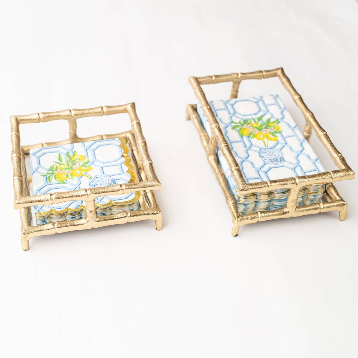 8 Oak Lane - Gold Bamboo Cocktail Napkin Tray | CeCe's Home & Gifts