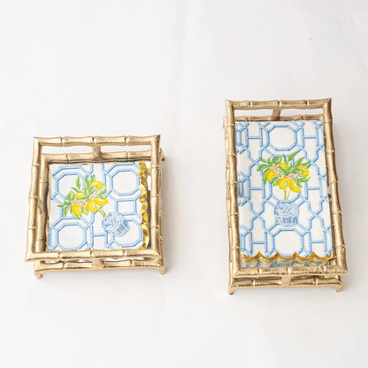 8 Oak Lane Gold Bamboo Guest Towel Tray | 8 Oak Lane | CeCe's Home & Gifts