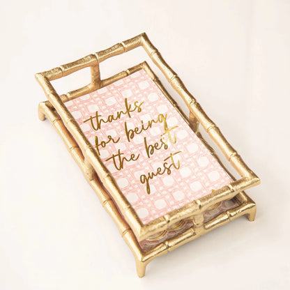 8 Oak Lane Gold Bamboo Guest Towel Tray | 8 Oak Lane | CeCe's Home & Gifts