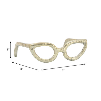 Sagebrook Home Gold Metal Cat Eye Glasses Abstract Sculpture | CeCe's Home & Gifts