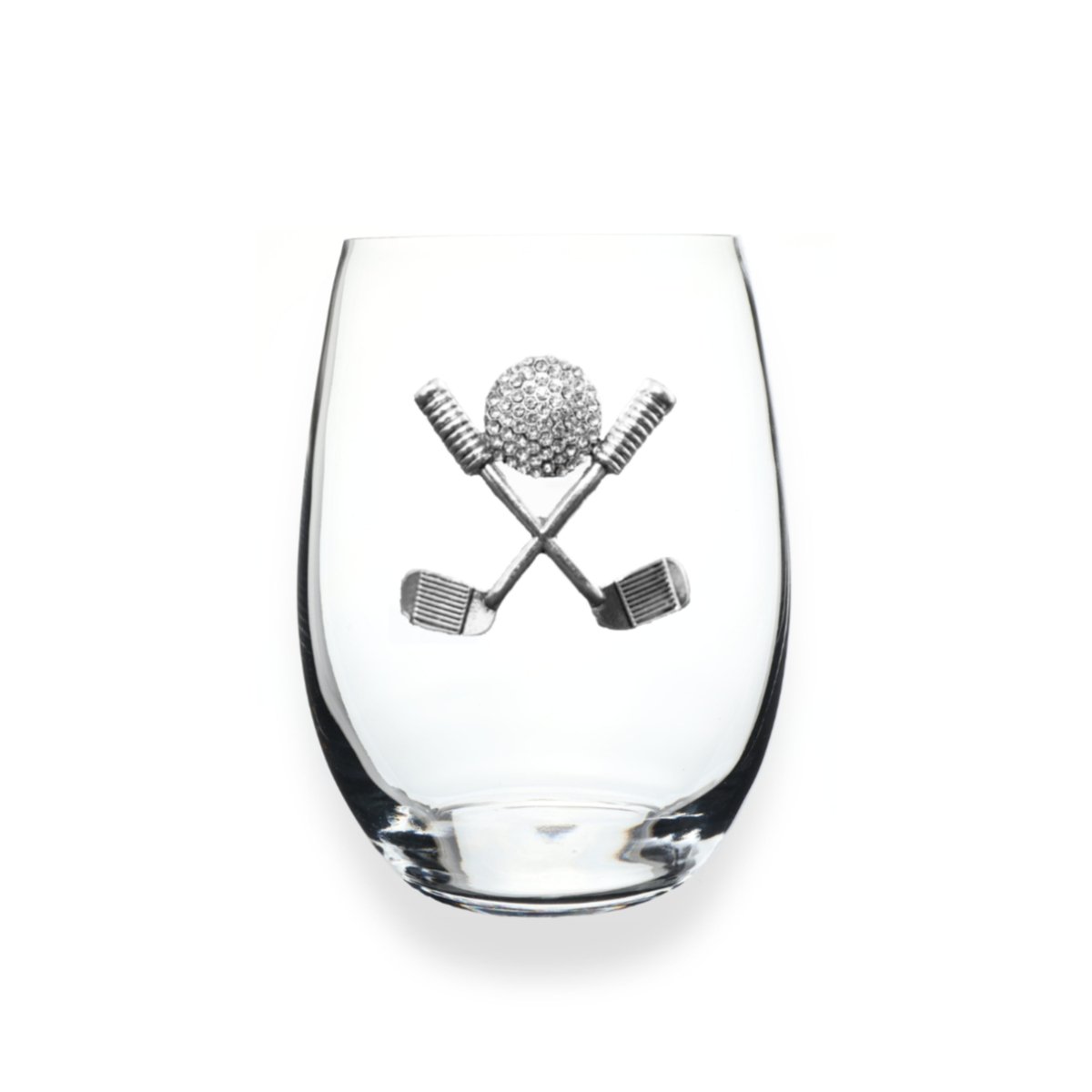The Queens' Jewels Golf Clubs Jeweled Stemless Glass | CeCe's Home & Gifts