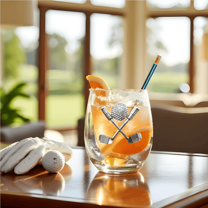 The Queens' Jewels Golf Clubs Jeweled Stemless Glass | CeCe's Home & Gifts