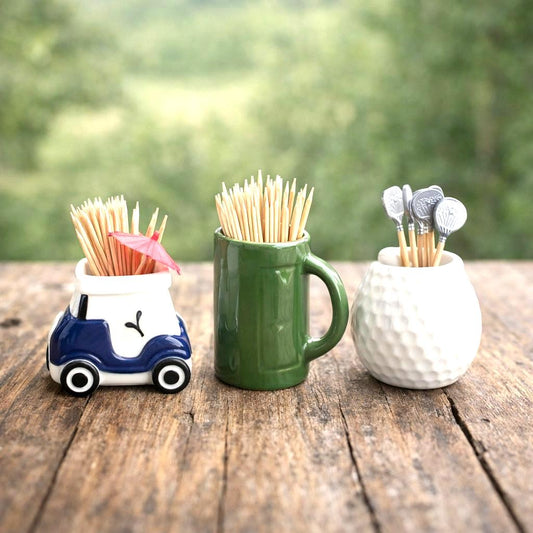 Mud Pie Golf Toothpick Caddy Set - 3 Styles