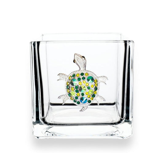 Green Sea Turtle Jeweled Decorative Glass Bowl - CeCe's Home & Gifts