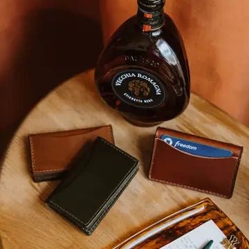 Lindy Leather Handcrafted Leather Minimalistic Cardholder Wallet | CeCe's Home & Gifts