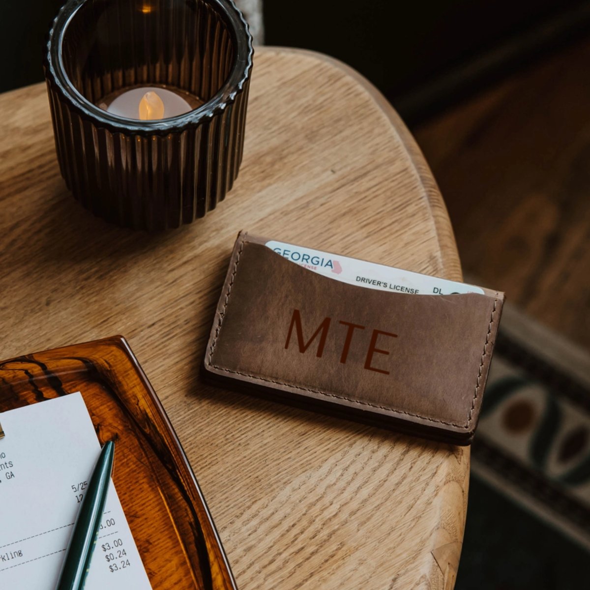 Lindy Leather Handcrafted Leather Minimalistic Cardholder Wallet | CeCe's Home & Gifts