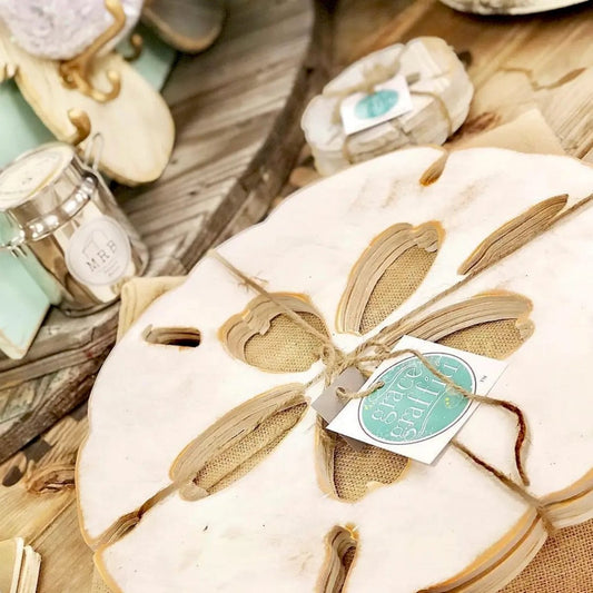 Grace Graffiti Handmade Wooden Sand Dollar Placemats - Set of 4 | CeCe's Home & Gifts