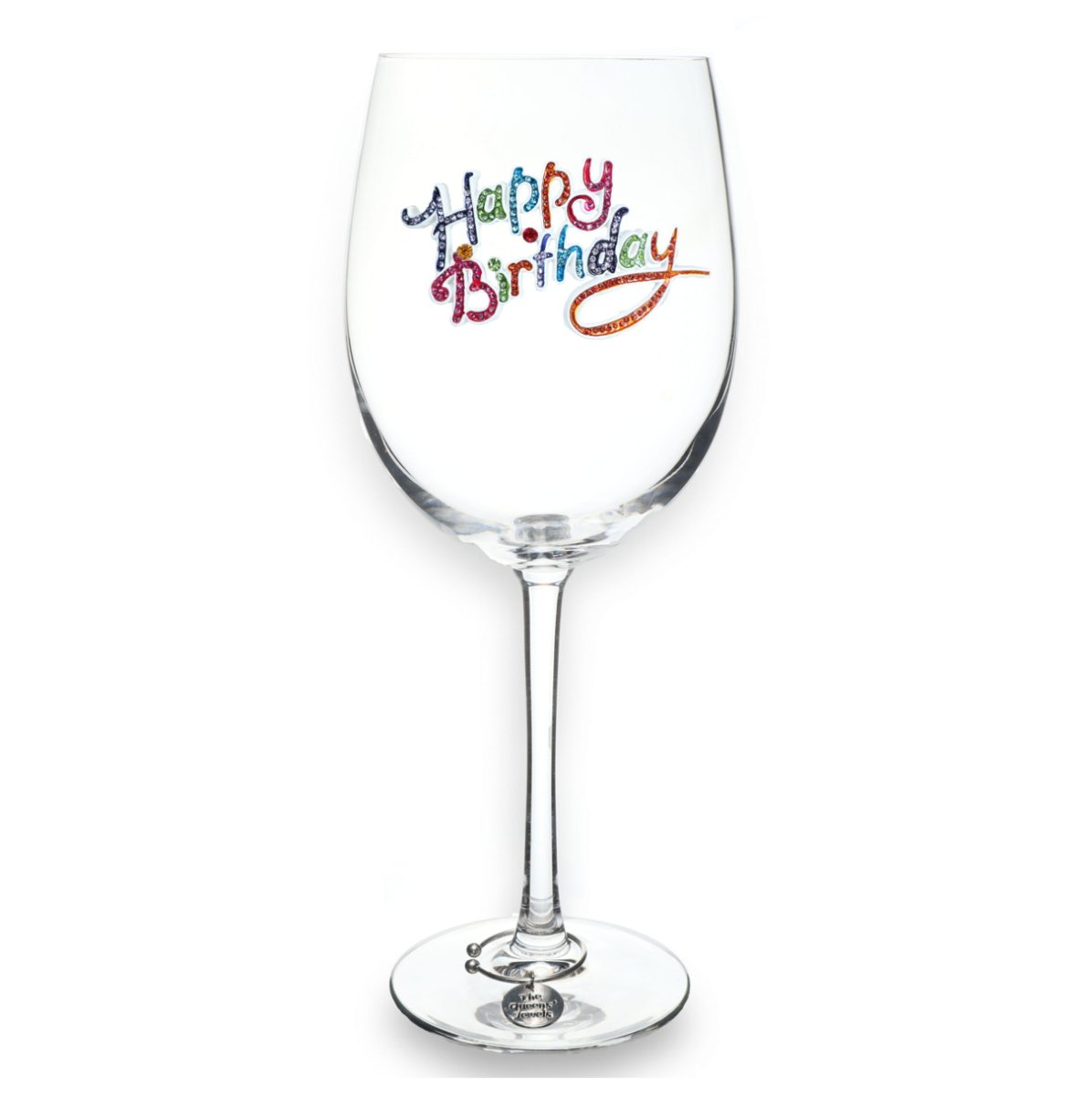 "Happy Birthday" Jeweled Stemmed Glassware - CeCe's Home & Gifts