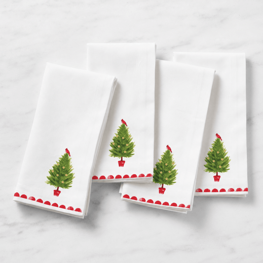 Tableau Holiday Bird Tree Napkins - Set of 4 | CeCe's Home & Gifts