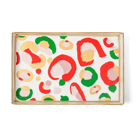 Jaye's Studio Holiday Cheetah Oliver Tray - CeCe's Home & Gifts