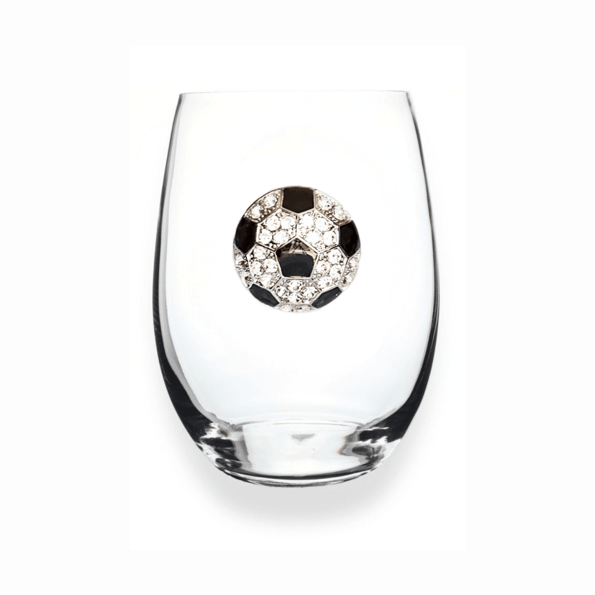 The Queens' Jewels Jeweled Soccer Ball Stemless Glass | CeCe's Home & Gifts