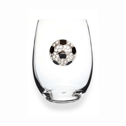 The Queens' Jewels Jeweled Soccer Ball Stemless Glass | CeCe's Home & Gifts