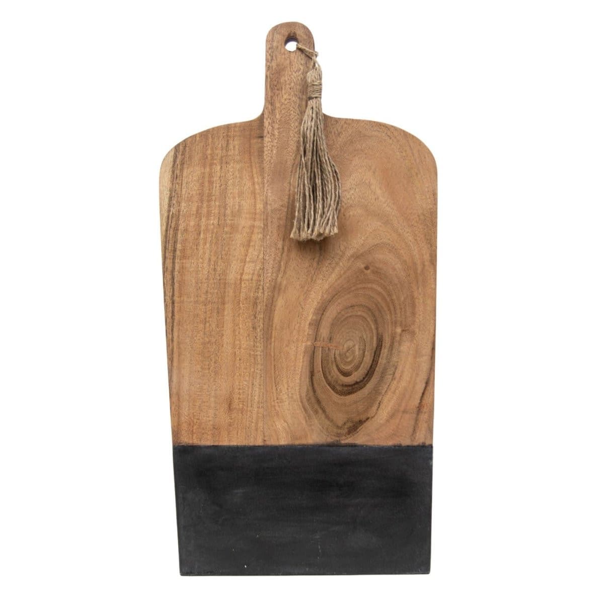 Foreside Home & Garden Lawson Acacia Wood and Black Marble Medium Cutting Board | CeCe's Home & Gifts