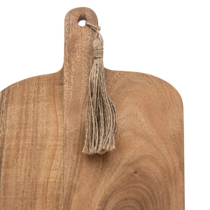 Foreside Home & Garden Lawson Acacia Wood and Black Marble Medium Cutting Board | CeCe's Home & Gifts