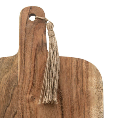 Foreside Home & Garden Lawson Acacia Wood and White Marble Cutting Board | CeCe's Home & Gifts