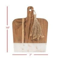 Lawson Acacia Wood and White Marble Small Cutting Board - CeCe's Home & Gifts