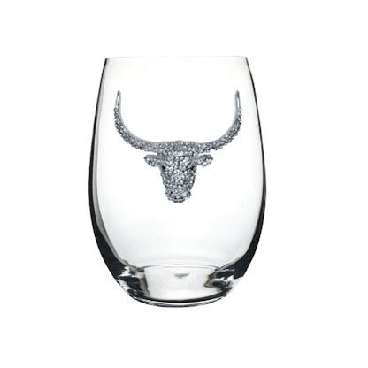 The Queens' Jewels Longhorn Jeweled Stemless Glassware | CeCe's Home & Gifts