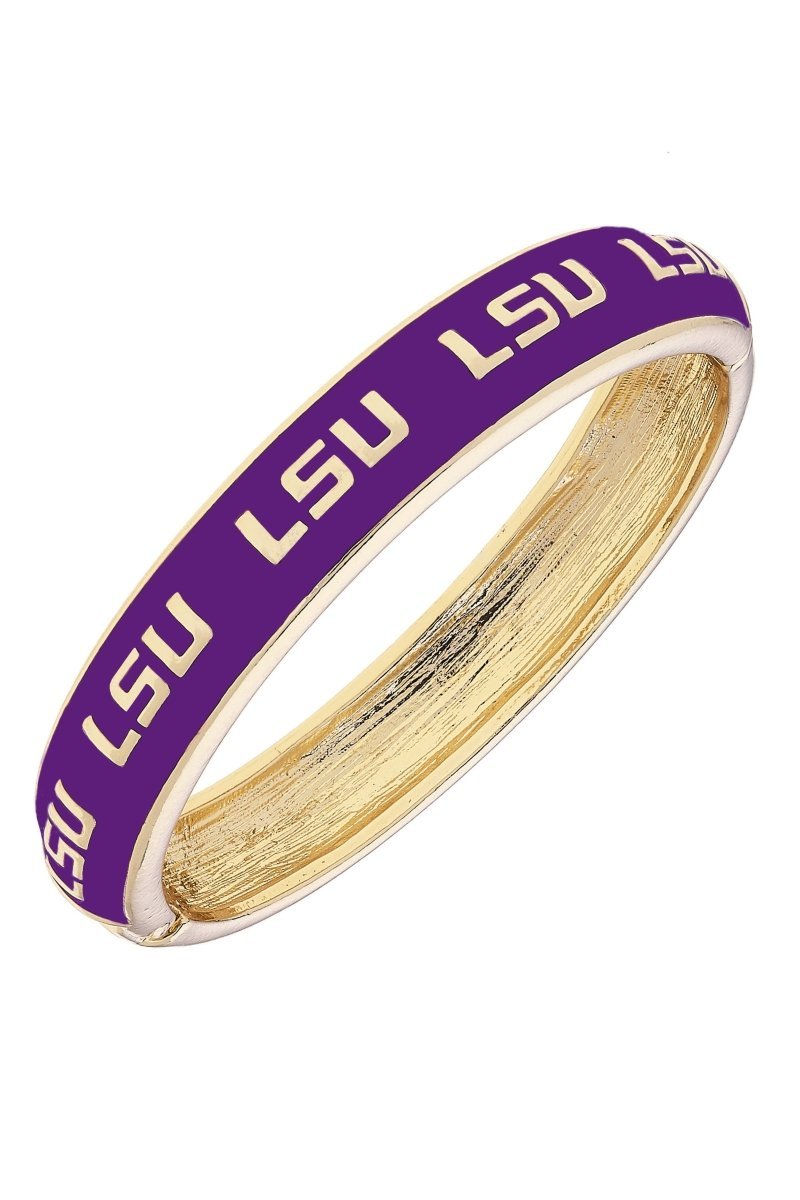 Canvas Style LSU Tigers Enamel Hinge Bangle | Canvas Style | CeCe's Home & Gifts