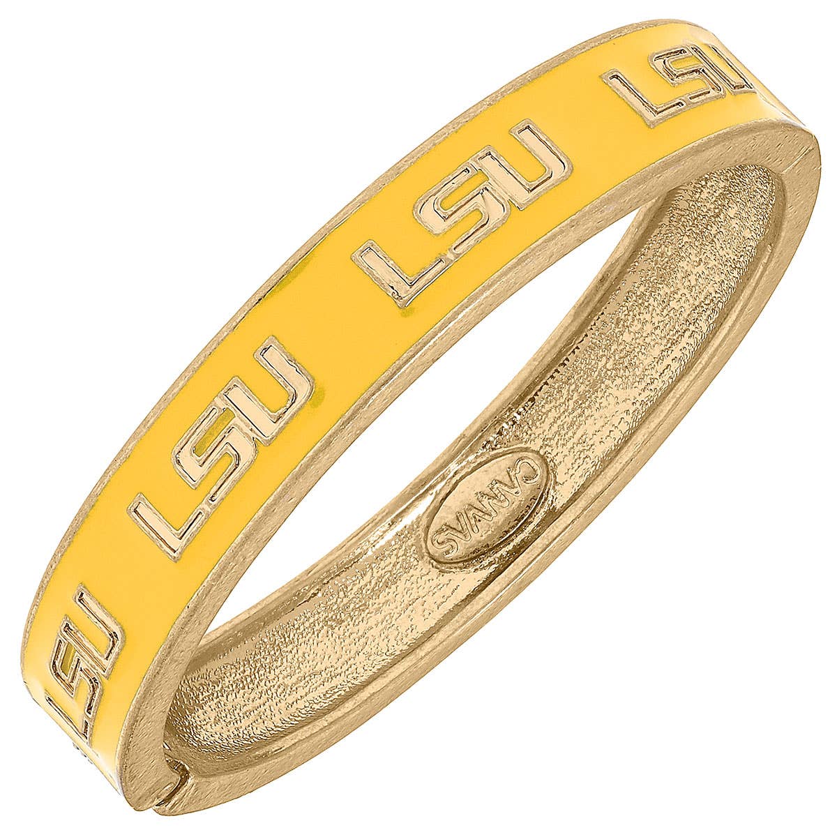 Canvas Style LSU Tigers Enamel Logo Hinge Bangle | CeCe's Home & Gifts
