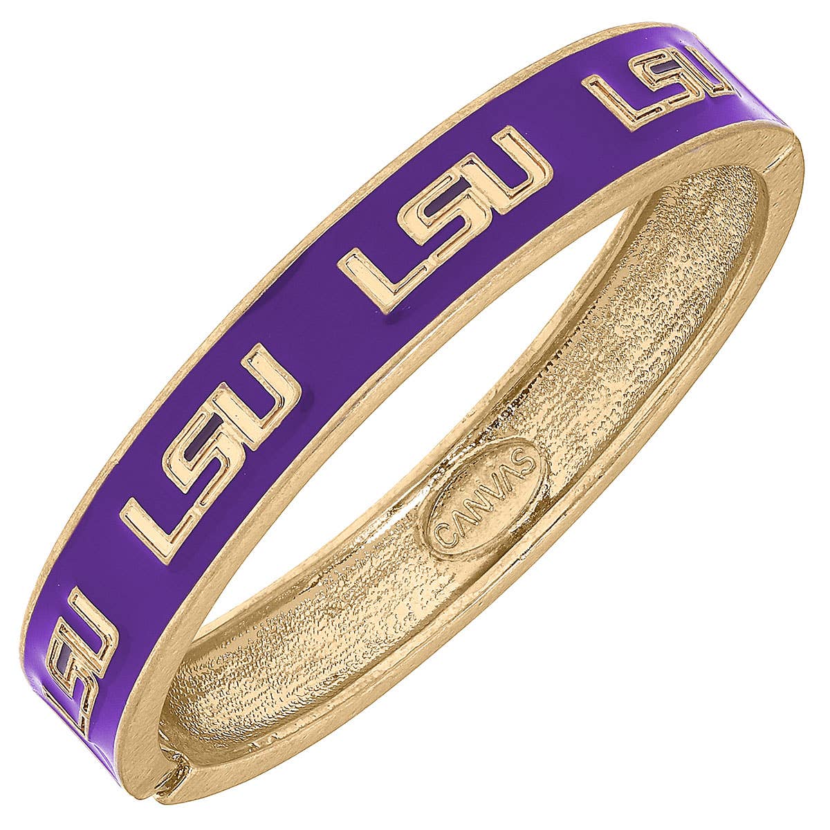 LSU Tigers Enamel Logo Hinge Bangle - CeCe's Home & Gifts