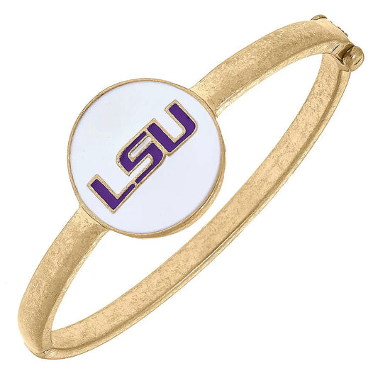 Canvas Style LSU Tigers Enamel Statement Hinge Bangle | Canvas Style | CeCe's Home & Gifts