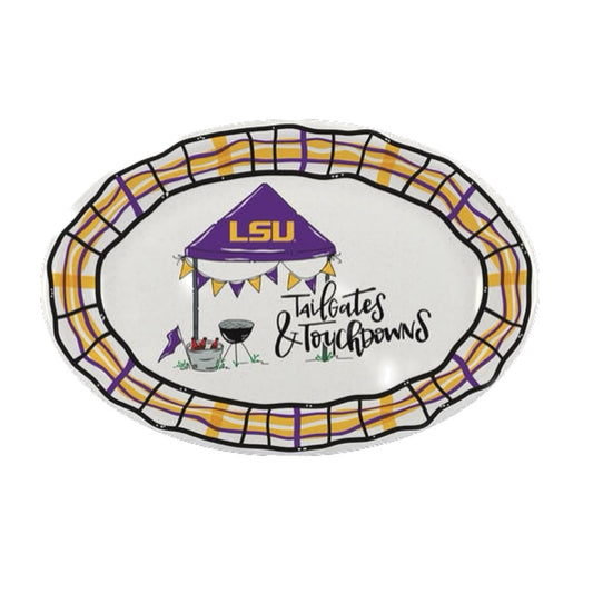 LSU Tigers Football, Tailgates & Touchdowns BBQ Platter - CeCe's Home & Gifts