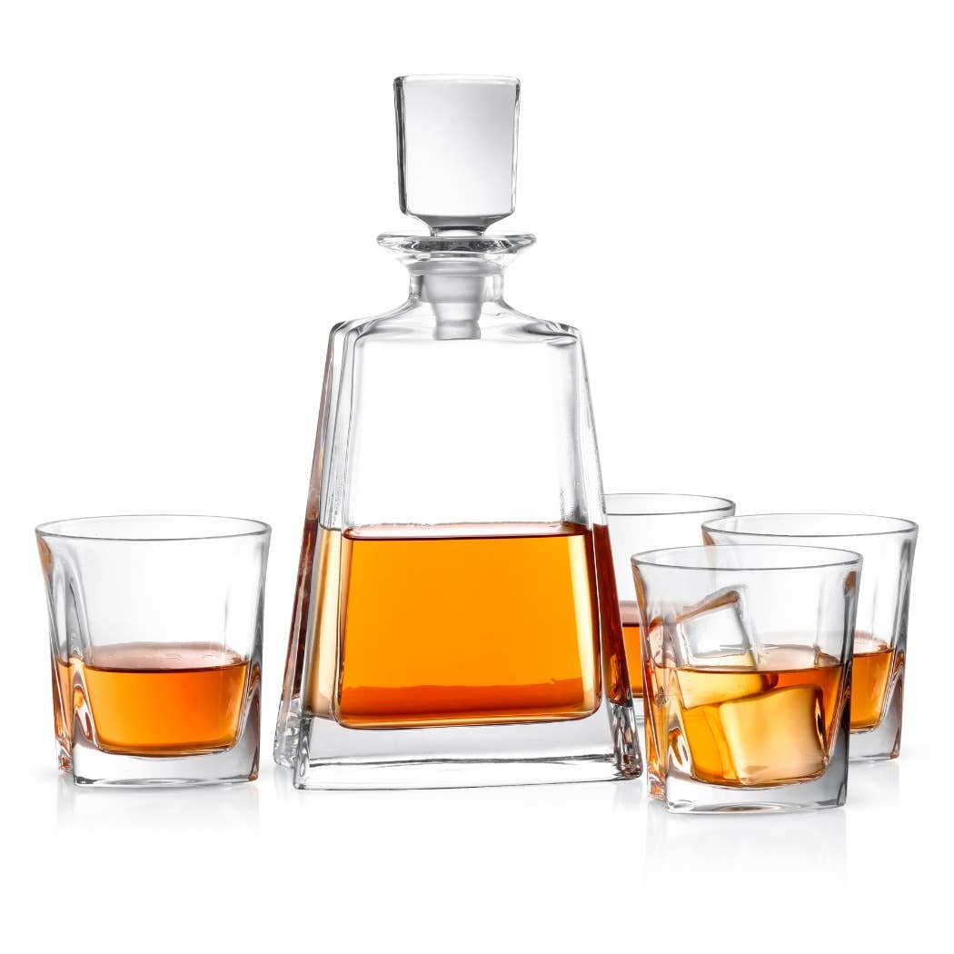 Luna Whiskey 5-Peice Decanter Set - CeCe's Home & Gifts
