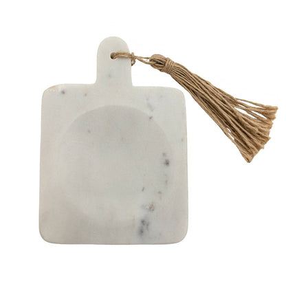 Foreside Home & Garden Maggie White Marble & Jute Spoon Rest | CeCe's Home & Gifts