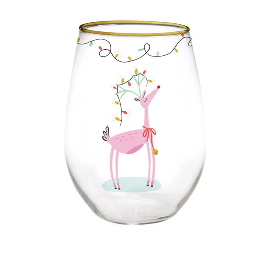 Mary Square Christmas Stemless Wine Glasses (16oz.) - CeCe's Home & Gifts