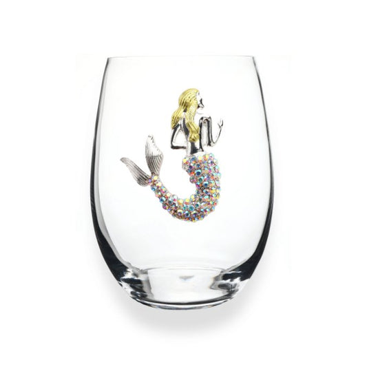Mermaid Jeweled Wine Glass - CeCe's Home & Gifts