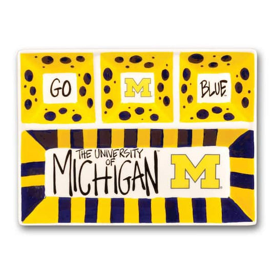 Michigan Four-Section Ceramic Serving Dish - CeCe's Home & Gifts