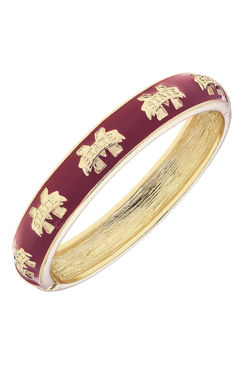Mississippi State Bulldogs Enamel Hinge Bangle | CeCe's Home & Gifts