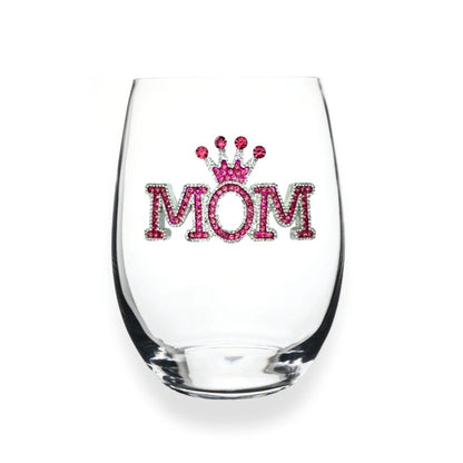 The Queens' Jewels "Mom" Jeweled Stemless Glassware | CeCe's Home & Gifts