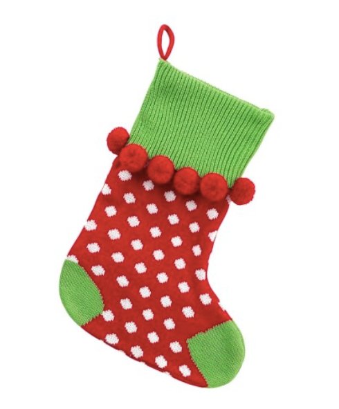 Viv & Lou Monggrammed Pom-Pom Knit Stocking | CeCe's Home & Gifts