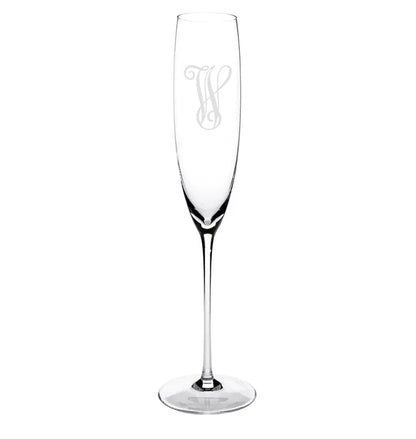 TEROFORMA Monogram Crystal Fluted Stemware | CeCe's Home & Gifts