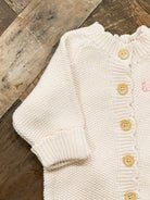 Levi & Jane Monogrammed Cable Knit Romper (0-6M) | CeCe's Home & Gifts
