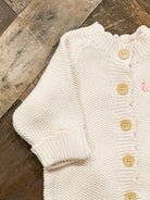 Levi & Jane Monogrammed Cable Knit Romper (0 - 6M) | CeCe's Home & Gifts