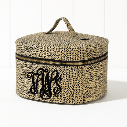 Oh Mint! Monogrammed Cheetah Print Train Case | CeCe's Home & Gifts