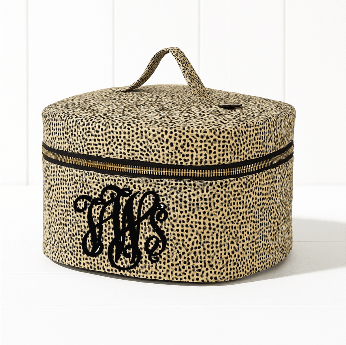 Oh Mint! Monogrammed Cheetah Print Train Case | CeCe's Home & Gifts
