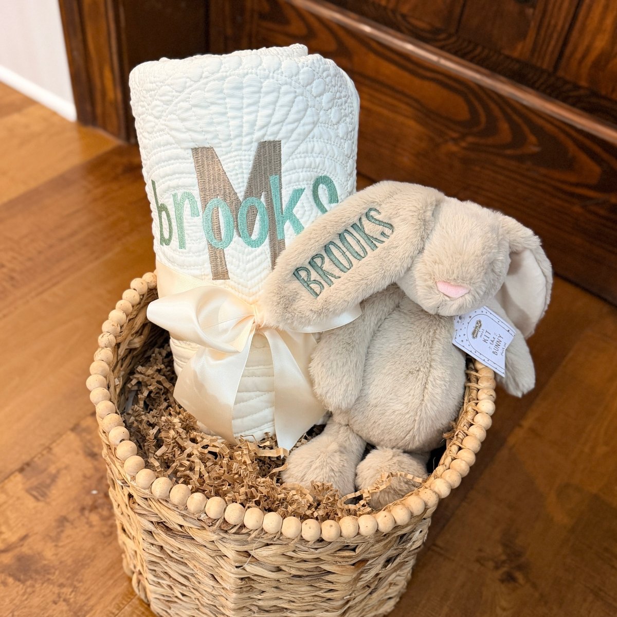CeCe's Home & Gifts Monogrammed Heirloom Baby Quilt | Assorted Colors | CeCe's Home & Gifts
