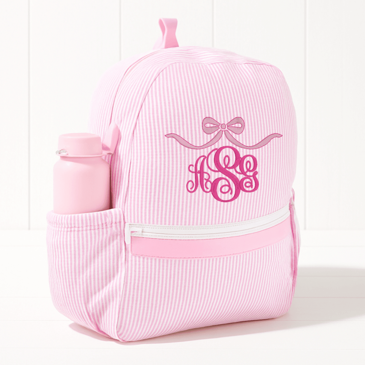 Oh Mint! Monogrammed Pink Medium Backpack | CeCe's Home & Gifts