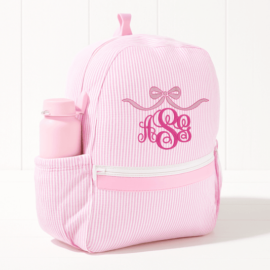 Oh Mint! Monogrammed Pink Medium Backpack | CeCe's Home & Gifts