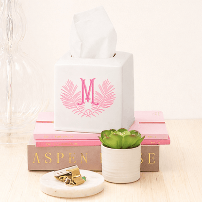 CeCe's Home Monogrammed Porcelain Tissue Box Cover | CeCe's Home & Gifts