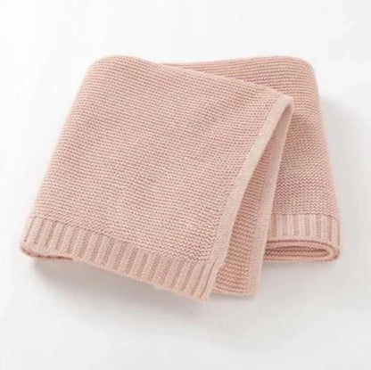 Doodlebugs by CeCe Monogrammed Salmon Cotton Baby Blanket | CeCe's Home & Gifts