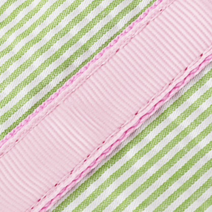 Oh Mint! Monogrammed Sweet Pea Seersucker Medium Backpack | CeCe's Home & Gifts