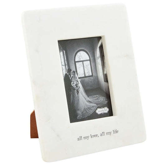 Mud Pie Mud Pie "All My Love" Marble Frame (4x6) | CeCe's Home & Gifts